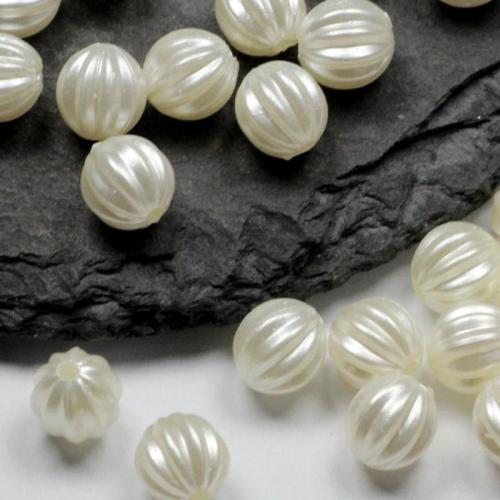 Acrylic Beads, painted, DIY & different size for choice, white, 100PCs/Bag, Sold By Bag