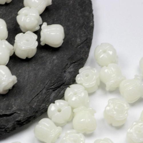 Natürliche Süßwasser Muschel Perlen, DIY, weiß, 8mm, 20PCs/Tasche, verkauft von Tasche