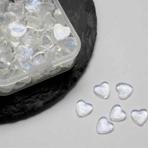 3D Nail Art Decoration, Resin, Heart, DIY, more colors for choice, 8mm, 50PCs/Bag, Sold By Bag
