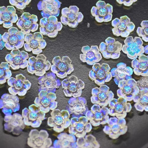 3D Nail Art Decoration, Resin, Flower, DIY, more colors for choice, 8mm, 50PCs/Bag, Sold By Bag