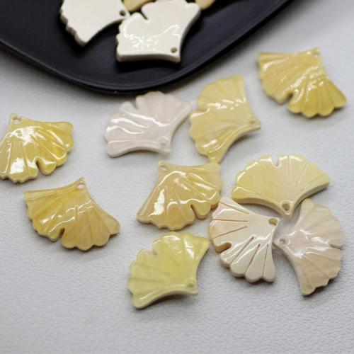 Acrylic Pendants, Acetate, Ginkgo Leaf, DIY, more colors for choice, 12x18mm, 20PCs/Bag, Sold By Bag