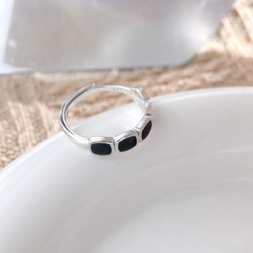 Ezüst ékszer Finger Ring, 925 ezüst, divat ékszerek & a nő, Méret:7, Által értékesített PC