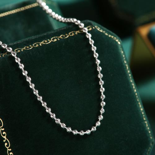 925 Sterling Silver Necklaces, fashion jewelry & for woman, Length:Approx 62 cm, Sold By PC