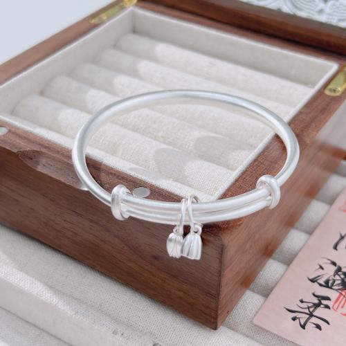 925 Sterling Silver Bangle Bracelet Adjustable & fashion jewelry & for woman Inner Approx 56mm Sold By PC