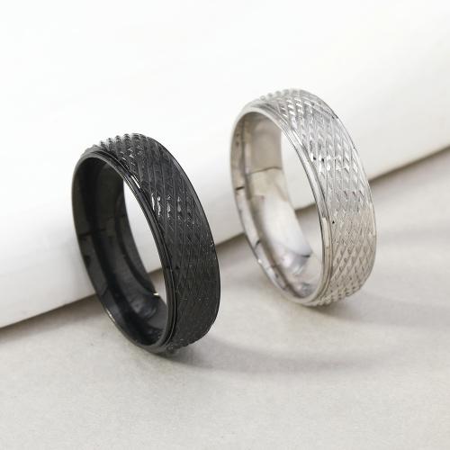 Stainless Steel Finger Ring 304 Stainless Steel fashion jewelry & Unisex width 6mm Sold By PC