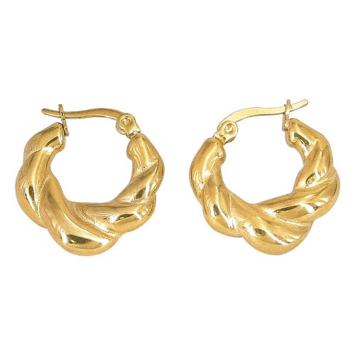 Acier inoxydable Levier Retour Earring, Acier inoxydable 304, bijoux de mode & pour femme, doré, 22x21mm, Vendu par paire
