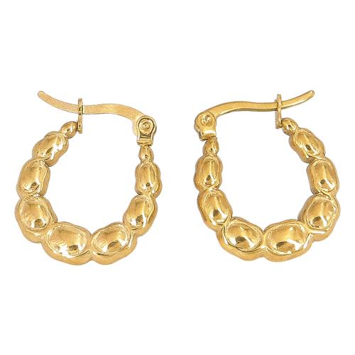 Acier inoxydable Levier Retour Earring, Acier inoxydable 304, bijoux de mode & pour femme, doré, 22x18mm, Vendu par paire