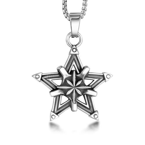 Stainless Steel Pendants, 304 Stainless Steel, Star, polished, fashion jewelry & Unisex, 30x33.80mm, Sold By PC