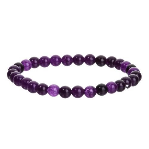 Gemstone Bracelets Natural Stone Round fashion jewelry & Unisex Length Approx 19-19.5 cm Sold By PC
