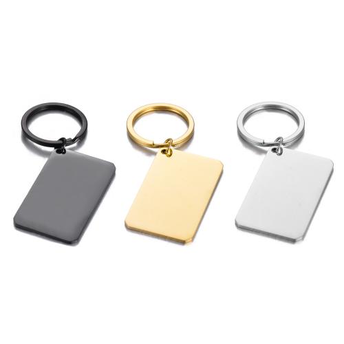 Stainless Steel Key Clasp, 304 Stainless Steel, Rectangle, Vacuum Ion Plating, Unisex, more colors for choice, 30x50mm, Sold By PC