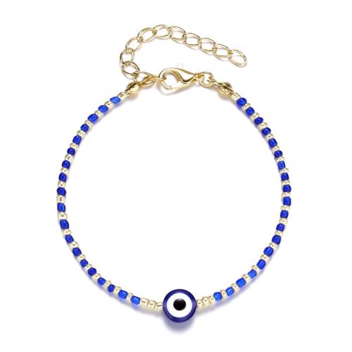 alliage de zinc bracelet, avec Seedbead & corde de cire, avec 6cm chaînes de rallonge, bijoux de mode & pour femme, plus de couleurs à choisir, Longueur Environ 17 cm, Vendu par PC