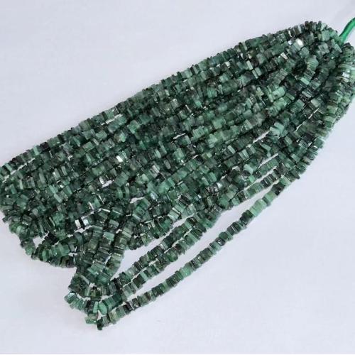 Gemstone Jewelry Beads Emerald DIY green Length Approx 38 cm Sold By PC