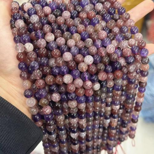 Kristall-Perlen, rund, DIY & verschiedene Größen vorhanden, gemischte Farben, verkauft per ca. 38 cm Strang