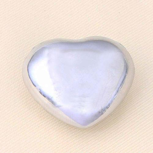 Brass Jewelry Beads Heart silver color plated DIY nickel lead & cadmium free Sold By PC