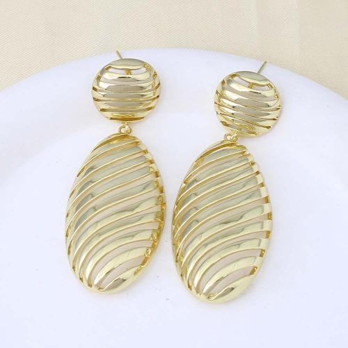 Brass Drop Earring, gold color plated, for woman, nickel, lead & cadmium free, 70.10x26x8.70mm, Sold By PC