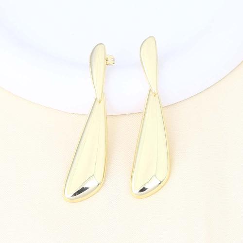 Brass Drop Earring, gold color plated, for woman, nickel, lead & cadmium free, 65.70x14.90x4.30mm, Sold By PC