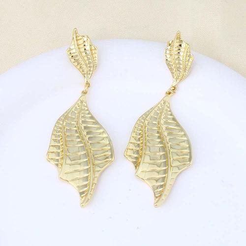 Brass Drop Earring, gold color plated, for woman, nickel, lead & cadmium free, 82.50x26.90x4.10mm, Sold By PC