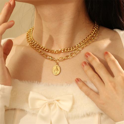 Ожерелья из латуни, Латунь, плакирован золотом, ювелирные изделия моды & различные модели для выбора, Золотой, не содержит никель, свинец, продается PC