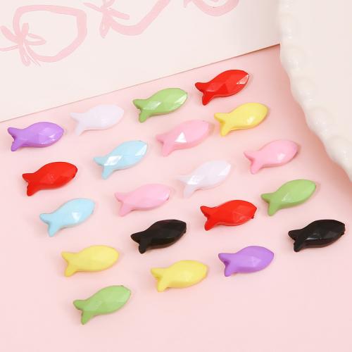 Acrylic Jewelry Beads, Fish, DIY, more colors for choice, 18x18mm, 40PCs/Bag, Sold By Bag