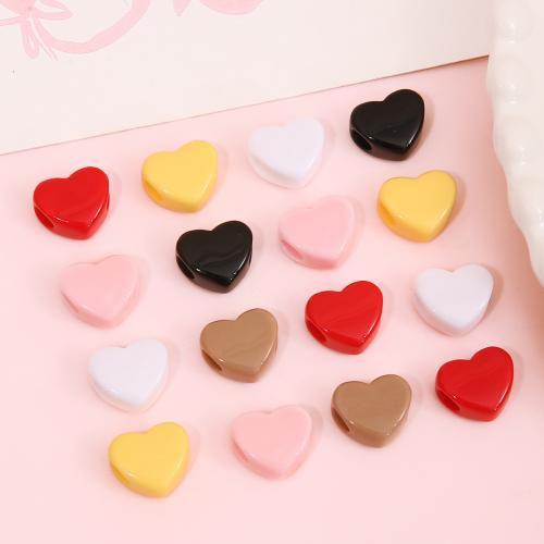 Acrylic Jewelry Beads, Heart, DIY, more colors for choice, 14x12mm, 30PCs/Bag, Sold By Bag