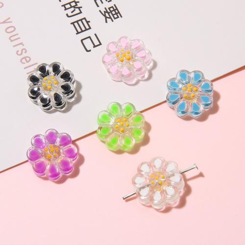 Lampwork Beads, Flower, DIY & enamel, more colors for choice, 14mm, Hole:Approx 1mm, 2PCs/Bag, Sold By Bag