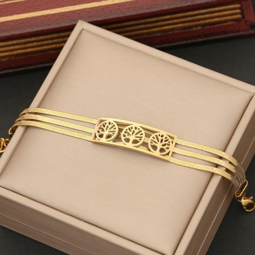Stainless Steel Jewelry Bracelet 304 Stainless Steel with 5cm extender chain fashion jewelry & for woman & enamel gold Length Approx 18 cm Sold By PC