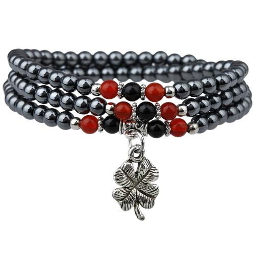 Quartz Bracelets Rose Quartz with Zinc Alloy handmade fashion jewelry & Unisex Length Approx 52-56 cm Sold By PC
