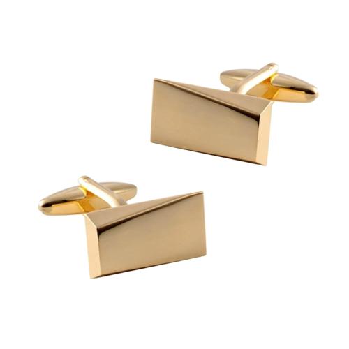 Cufflinks Brass polished for man golden yellow Sold By Pair