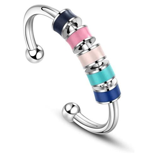 Enamel Stainless Steel Finger Ring, 304 Stainless Steel, plated, Unisex, more colors for choice, Sold By PC