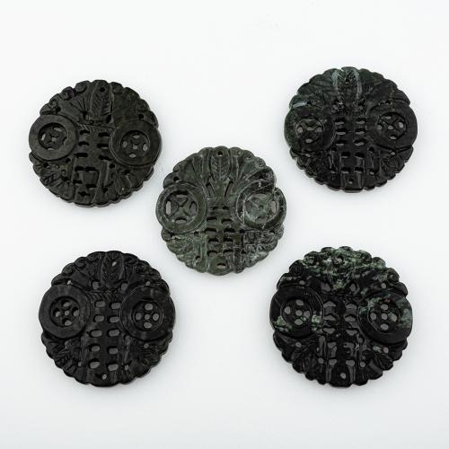 Natural Jade Pendants, Jade New Mountain, random style & DIY & mixed & hollow, 58x58x6mm, Hole:Approx 2mm, 5PCs/Lot, Sold By Lot