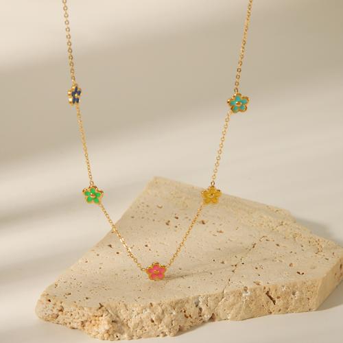 Edelstahl Schmuck Halskette, 304 Edelstahl, mit Verlängerungskettchen von 5cm, 18K vergoldet, Modeschmuck & für Frau, goldfarben, Länge:ca. 41 cm, verkauft von PC