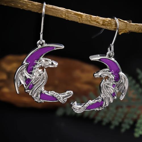 Tibetan Style Drop Earrings, fashion jewelry & for woman, more colors for choice, 40x30mm, Sold By Pair