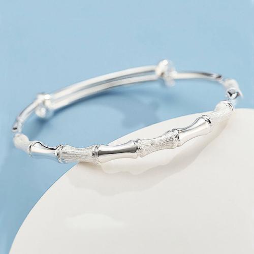 925 Sterling Silver Bangle Bracelet fashion jewelry & for woman Inner Approx 46mm Sold By PC