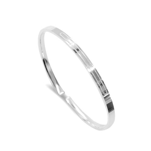925 Sterling Silver Bangle Bracelet, fashion jewelry & for woman, Inner Diameter:Approx 58x54mm, Sold By PC