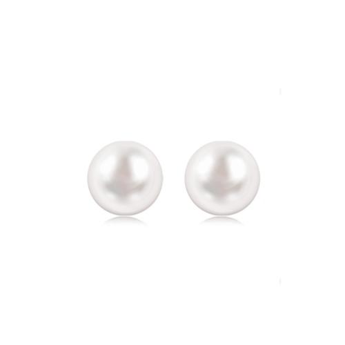925 Sterling Silver Stud Earrings, with Shell Pearl, fashion jewelry & different size for choice & for woman, Sold By Pair