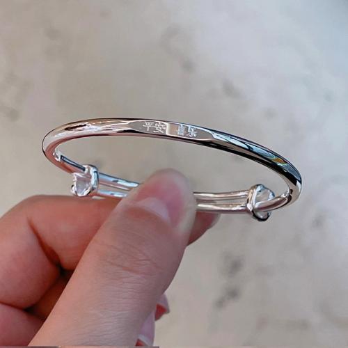 Children Bracelet & Bangle, 925 Sterling Silver, Adjustable & fashion jewelry, Inner Diameter:Approx 50x51mm, Sold By PC
