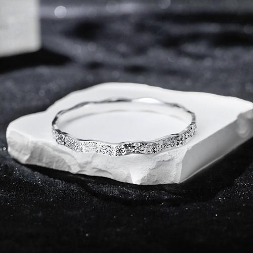 Pulseiras de prata, 925 de prata esterlina, joias de moda & para mulher, Diametro interno:Aprox 56x60mm, vendido por PC