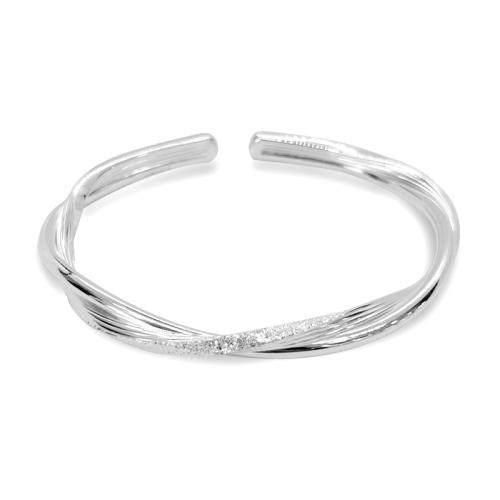 925 Sterling Silver Bangle Bracelet, fashion jewelry & for woman, Inner Diameter:Approx 56x44mm, Sold By PC