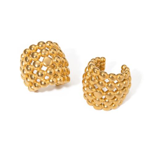 Trendy ear cuffs, 304 roestvrij staal, 18K verguld, mode sieraden & voor vrouw, gouden, 17.60x16.60mm, Verkocht door pair