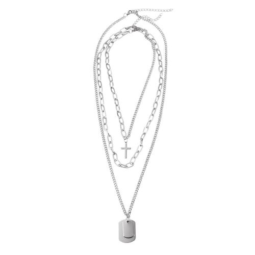 Ehepaar Halskette, 304 Edelstahl, mit Verlängerungskettchen von 6cm, drei Schichten & Modeschmuck & unisex, Länge:ca. 40 cm, ca. 50 cm, ca. 67.5 cm, verkauft von PC