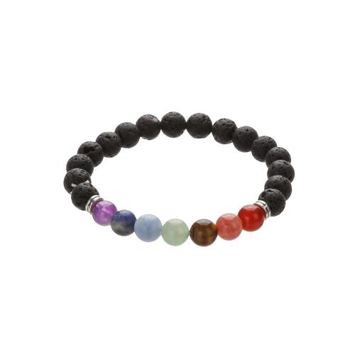 Gemstone Bracelets, Round, fashion jewelry & Unisex, more colors for choice, Length:Approx 19 cm, Sold By PC