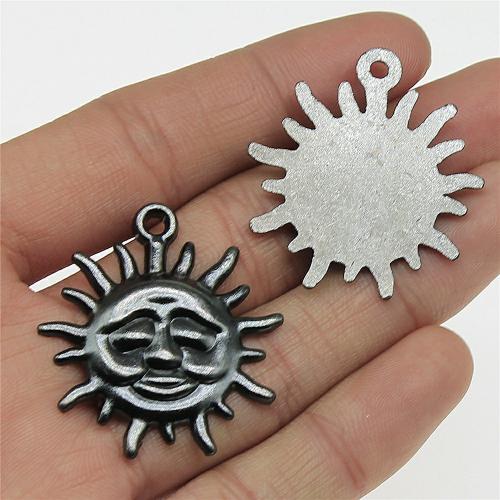 Tibetan Style Pendants, Sun, plated, DIY, more colors for choice, 36x33mm, Sold By PC