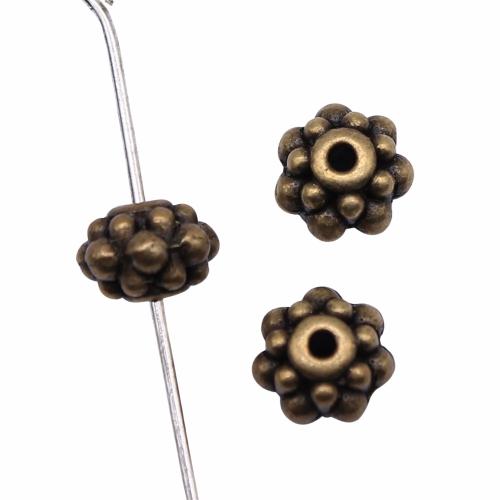 Perles intercalaires en alliage de zinc, roue dentée, Placage, DIY, plus de couleurs à choisir, 6x6x4mm, Vendu par PC