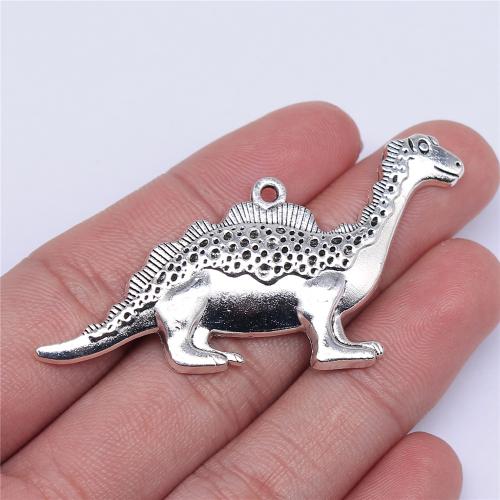 Tibetan Style Animal Pendants, Dinosaur, antique silver color plated, DIY, 63x31mm, Sold By PC