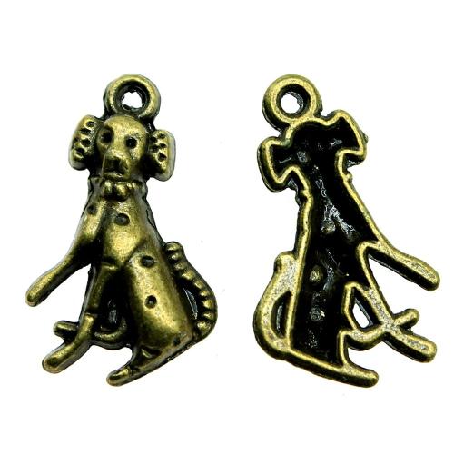 Tibetan Style Animal Pendants, Dog, plated, DIY, more colors for choice, 22x12mm, Sold By PC