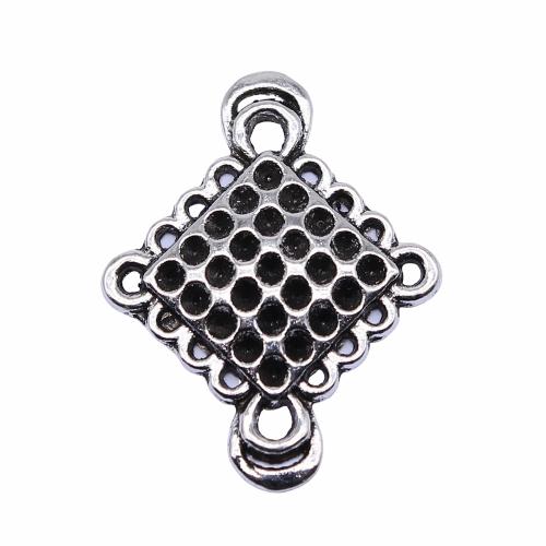 Tibetan Style Connector, Chinese Knot, antique silver color plated, DIY & 1/1 loop, 19x24mm, Sold By PC