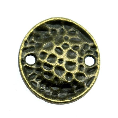 Conector de liga de zinco, banho de cor bronze antigo, DIY & laço de 1/1, 16x15mm, vendido por PC