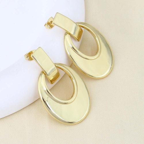 Brass Drop Earring gold color plated for woman nickel lead & cadmium free Sold By Pair