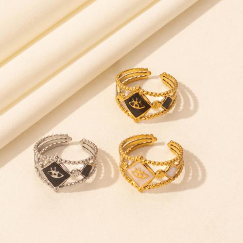 Smalt z nerezové oceli prst prsten, 304 Stainless Steel, á, módní šperky, více barev na výběr, Prodáno By PC