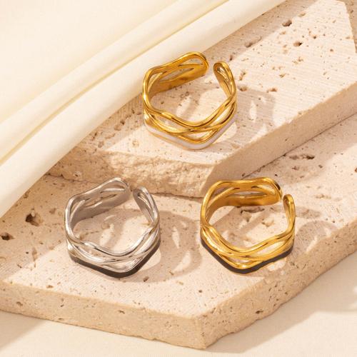 المينا خاتم الإصبع الفولاذ المقاوم للصدأ, 304 الفولاذ المقاوم للصدأ, مطلي, مجوهرات الموضة, المزيد من الألوان للاختيار, تباع بواسطة PC
